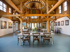 Max Moran art exhibit in the barn